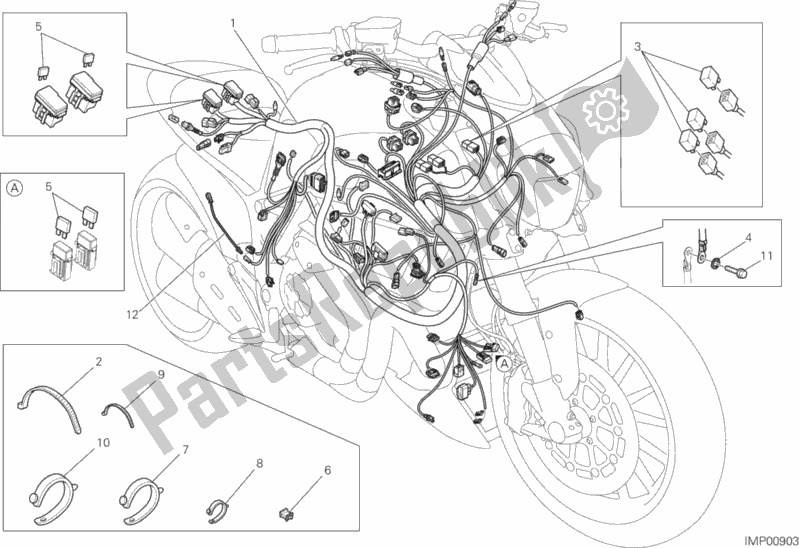 Wszystkie części do Wi? Zka Przewodów Ducati Diavel FL Thailand 1200 2016